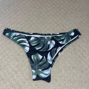 Tropical cheeky bathing suit bottoms